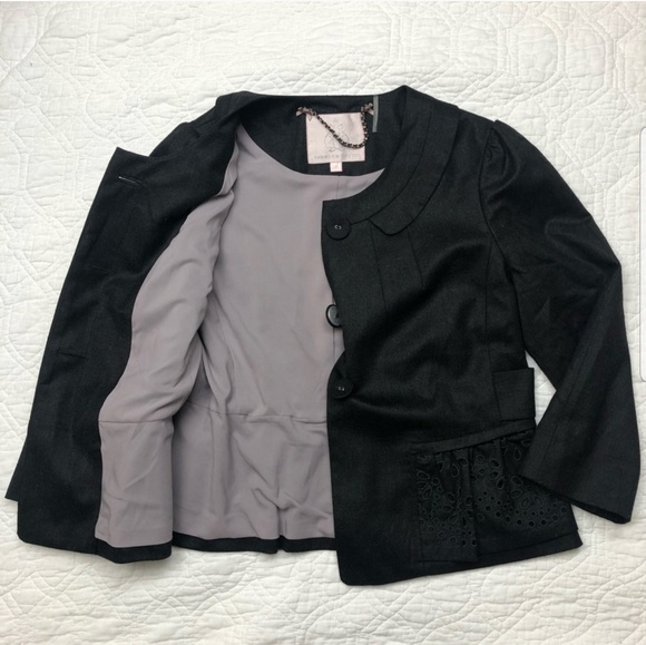 Rebecca Taylor Wool Peplum Blazer - Picture 4 of 8